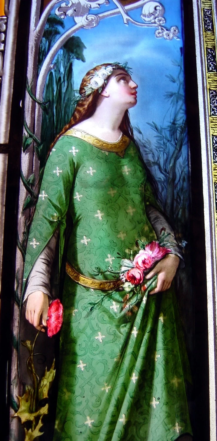 Vetrata con il Trionfo di Dante - Studiolo dantesco, Museo Poldi Pezzoli, Milano, dettaglio